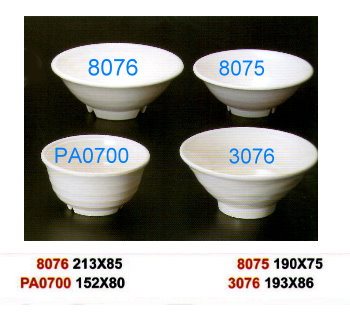 SYHSC-M-8076乳白色系列美耐皿-8.5"拉麵碗