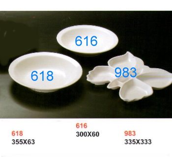 SYHSC-M-983乳白色系列美耐皿-13"蝴蝶盤(厚)