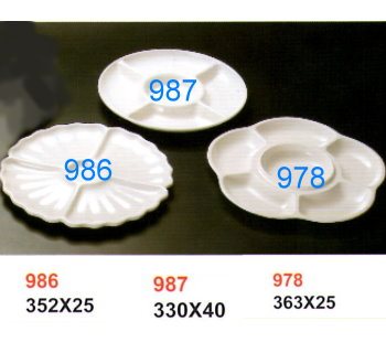SYHSC-M-987乳白色系列美耐皿-五味盤