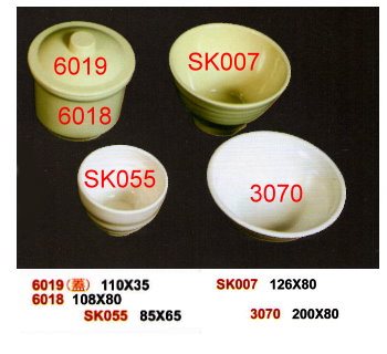 SYHSC-M-SK007乳白色系列美耐皿-日式螺紋碗