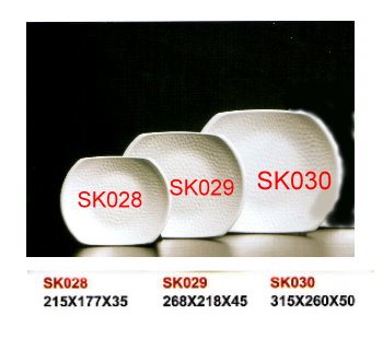 SYHSC-M-SK028乳白色系列美耐皿-8.5"魚紋長深盤