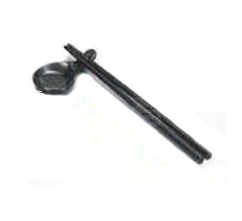 SYHSC-010B黑色系列美耐皿-六角半圓筷(前端螺紋)23CM