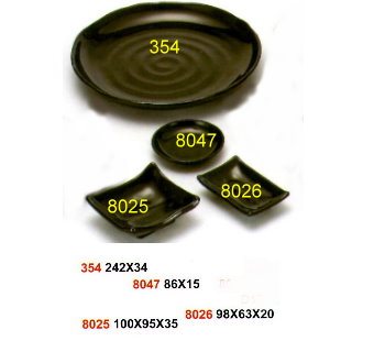 SYHSC-B-354黑色系列美耐皿-9.5"和風盤