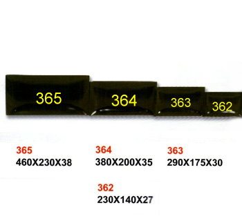 SYHSC-B-364黑色系列美耐皿-15"翹角長方盤