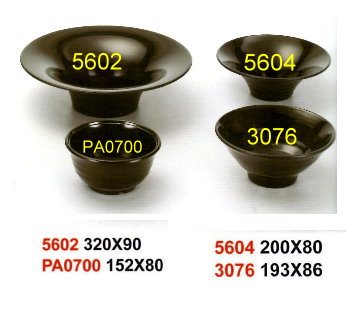 SYHSC-B-5604黑色系列美耐皿-8"高角圓盤