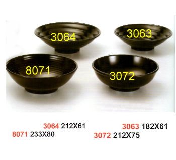SYHSC-B-8071黑色系列美耐皿-9"拉麵碗