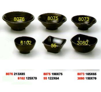 SYHSC-B-8075黑色系列美耐皿-7.5"拉麵碗