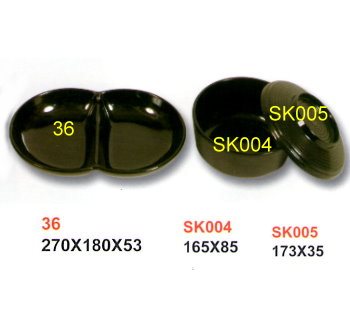 SYHSC-B-SK004黑色系列美耐皿-6.5"線條飯碗(身)