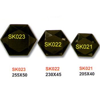 SYHSC-B-SK021黑色系列美耐皿-8.1"六角深缽盤