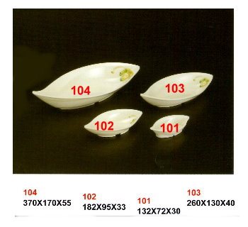 SYHSC-F-104	福蓉花系列美耐皿-14.5"龍角池