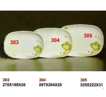 SYHSC-F-303福蓉花系列美耐皿-10.5"長方盤