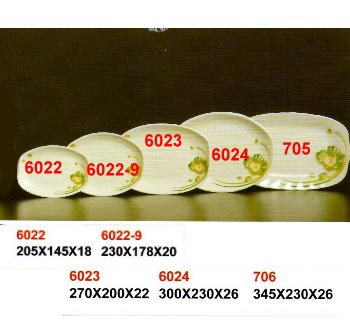 SYHSC-F-6023福蓉花系列美耐皿-10"長判盤