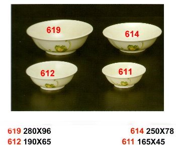 SYHSC-F-612福蓉花系列美耐皿-7.5"湯碗