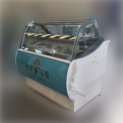 SYSCC-ICE CREAM(M)-1500 圓弧冰淇淋展示櫃-5尺-燈箱款(雙機組)