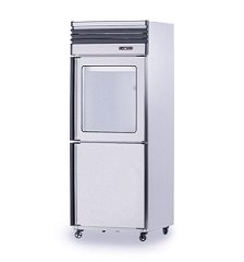 SYDR-FJ25A1EP-1 2.5尺不鏽鋼二門冷凍冷藏庫(上玻璃)